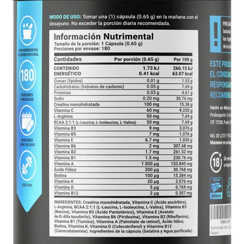 BLife | Mens Blend | Multivitamínico para Hombre 180 Cápsulas | 650 mg