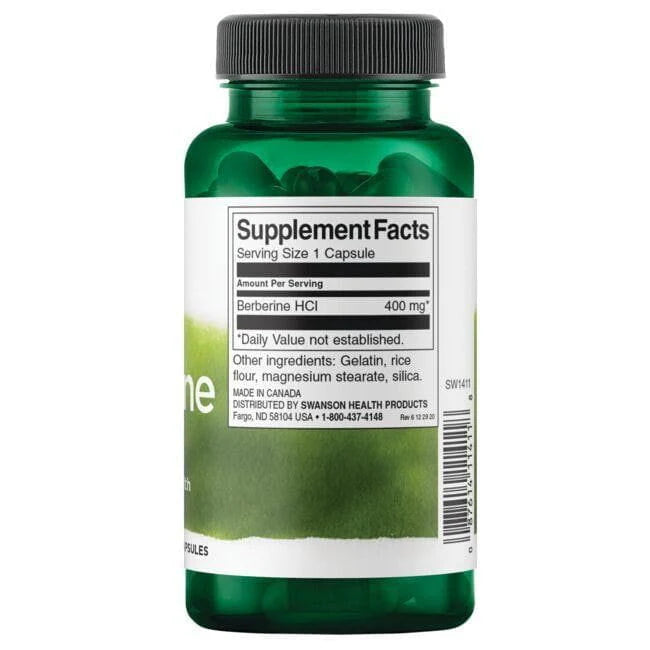 Swanson, Berberina 400 mg (60 cápsulas)