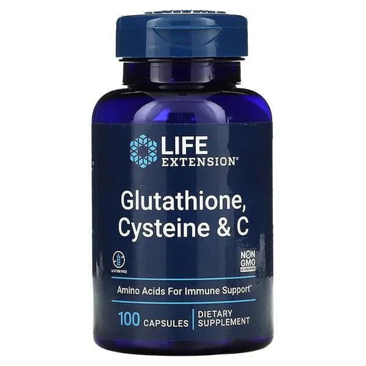 Life Extension, Glutatión, Cisteína y Vitamina C (100 cápsulas)