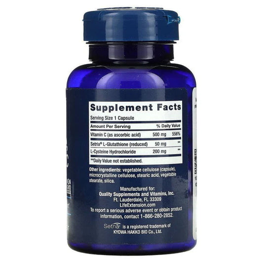 Life Extension, Glutatión, Cisteína y Vitamina C (100 cápsulas)
