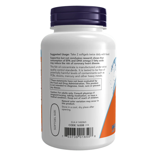 Now Foods, Omega 3 Soporte Cardiovascular 1,000 mg (100 softgels)