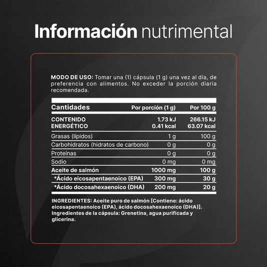 B Life, omega 3 aceite puro de salmon 1.000 mg 90 capsulas