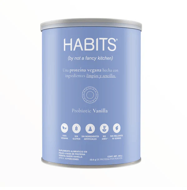 Habits, Proteína Probiótica 488 g, 16 porciones (Vainilla)