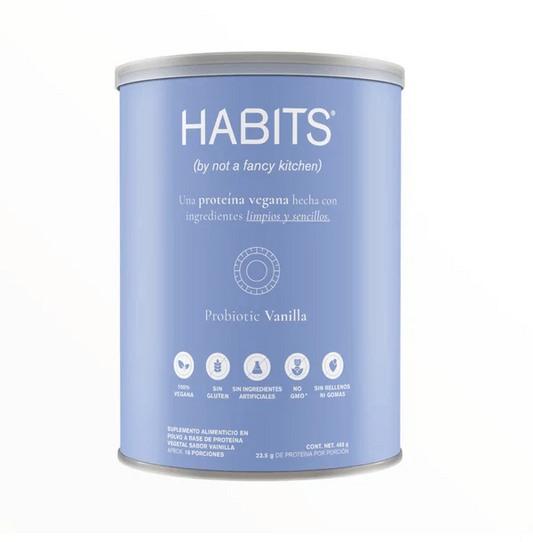 Habits, Proteína Probiótica 488 g, 16 porciones (Vainilla)